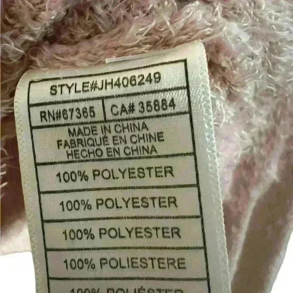 🟣Jack by BB Dakota Pink Cropped Fuzzy Bell Sleeve Shirt Large - Picture 6 of 7